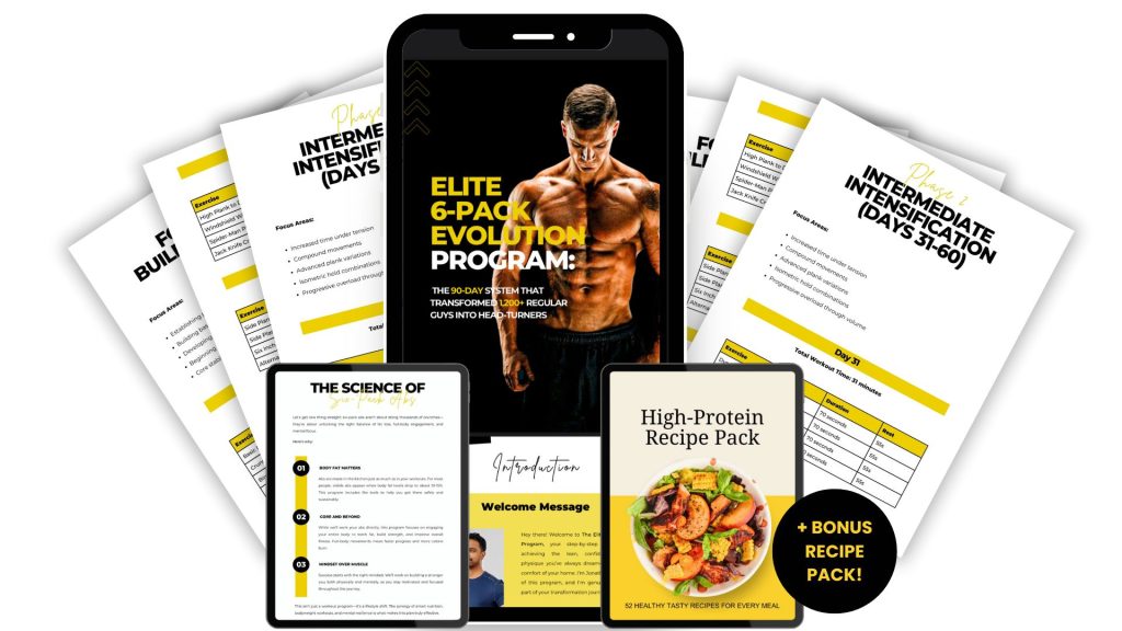 A graphic showing the contents of the Elite 6-pack evolution program
